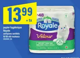 Maxi PAPIER HYGIÉNIQUE ROYALE, 16/18=48 ROULEAUX offer