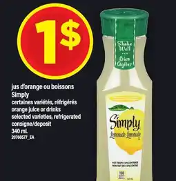 Maxi JUS D'ORANGE OU BOISSONS SIMPLY, 340 ML offer
