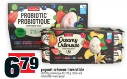 Super C YOGOURT CRÉMEUX IRRÉSISTIBLE IRRÉSISTIBLE CREAMY YOGURT offer