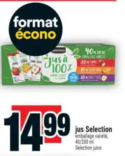 Super C JUS SELECTION | SELECTION JUICE offer