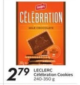 Sobeys Leclerc Célébration cookies offer