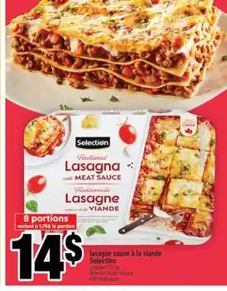 Super C lasagne sauce à la viande Selection | Selection frozen lasagna with meat sauce offer