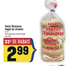 Marché Adonis HENRI BOURASSA BAGEL AU SÉSAME | HENRI BOURASSA SESAME BAGEL offer