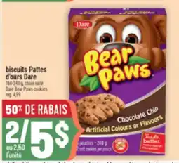 Marché Adonis BISCUITS PATTES D'OURS DARE | DARE BEAR PAWS COOKIES offer