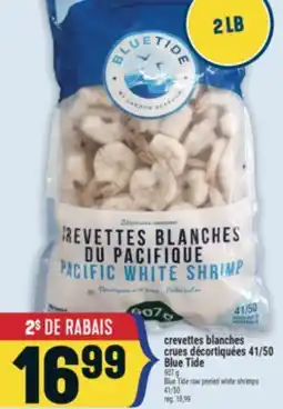 Marché Adonis CREVETTES BLANCHES CRUES DÉCORTIQUÉES 41/50 BLUE TIDE | BLUE TIDE RAW PEELED WHITE SHRIMPS 41/50 offer