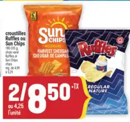 Marché Adonis CROUSTILLES RUFFLES OU SUN CHIPS | RUFFLES OR SUN CHIPS CHIPS offer