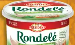 Marché Adonis FROMAGE RONDELÉ PRÉSIDENT | PRÉSIDENT RONDELÉ CHEESE offer