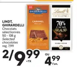 Brunet LINDT, GHIRARDELLI Chocolats sélectionnés offer