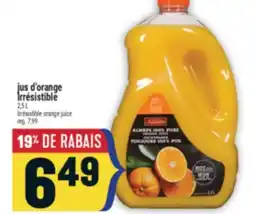 Marché Adonis JUS D'ORANGE IRRÉSISTIBLE | IRRÉSISTIBLE ORANGE JUICE offer