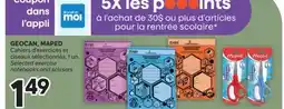 Brunet GEOCAN, MAPED Cahiers un Selected exercise notebooks and scissors offer