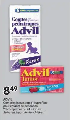 Brunet ADVIL Comprimés ou sirop d'ibuprofène pour enfants sélectionnés offer