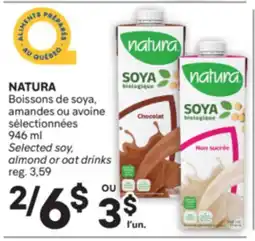 Brunet NATURA Boissons de soya, amandes ou avoine sélectionnées offer