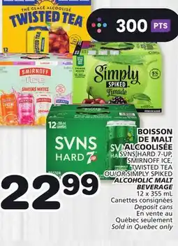 Marches Tradition SVNS HARD 7-UP, SMIRNOFF ICE, TWISTED TEA OR SIMPLY SPIKED ALCOHOLIC MALT BEVERAGE offer