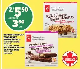 Provigo PC DIPPED & CHEWY GRANOLA BARS, 120–172 G offer