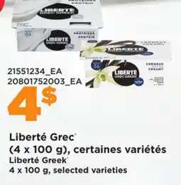 Provigo LIBERTÉ GREEK , 4 x 100 g offer
