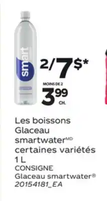 Provigo GLACEAU SMARTWATER , 1 L offer