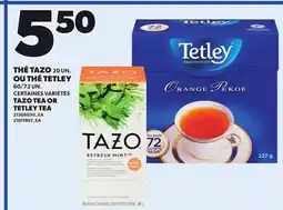 Provigo TAZO TEA, 20 UN. OR TETLEY TEA, 60/72 UN offer