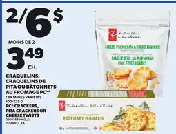 Provigo PC CRACKERS, PITA CRACKERS OR CHEESE TWISTS, 100-225 G offer