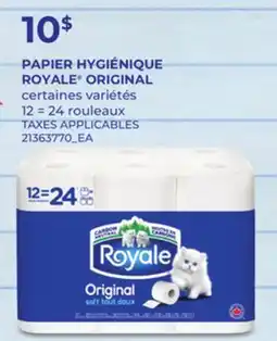 Provigo PAPIER HYGIÉNIQUE ROYALE ORIGINAL, 12 = 24 ROULEAUX offer