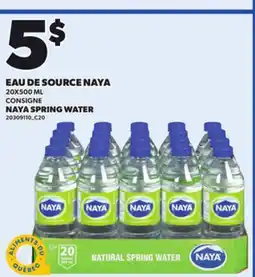 Provigo NAYA SPRING WATER, 20X500 ML offer