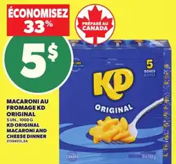 Provigo KD ORIGINAL MACARONI AND CHEESE DINNER, 5 UN., 1000 G offer