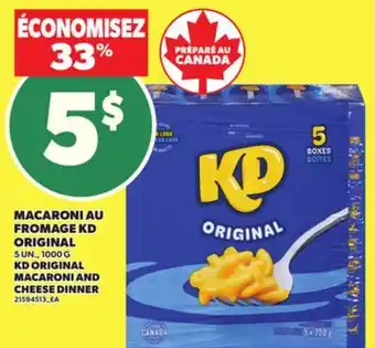 Provigo KD ORIGINAL MACARONI AND CHEESE DINNER, 5 UN., 1000 G offer