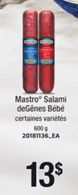 Provigo MASTRO SALAMI DE GÊNES BÉBÉ, 600 G offer