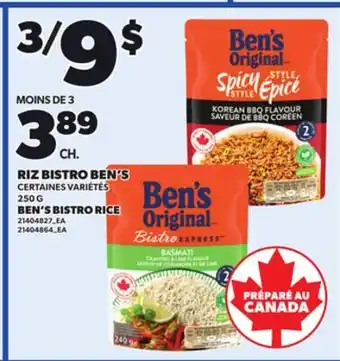 Provigo BEN'S BISTRO RICE, 250 G offer