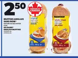 Provigo NO NAME ENGLISH MUFFINS, 6 UN offer