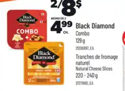 Provigo BLACK DIAMOND COMBO, 129 G, NATURAL CHEESE SLICES 220 - 240 G offer