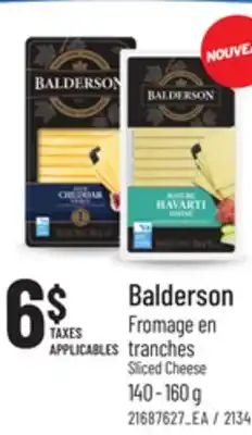 Provigo BALDERSON SLICED CHEESE, 140 - 160 g offer