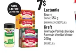 Provigo LACTOSE BUTTER, 454 G, KRAFT PARMESAN SHREDDED CHEESE, 200 G offer