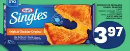 Marché Bonichoix KRAFT SINGLES, VELVEETA (410 g), EXTRA SUISSE, EXTRA CHEDDAR (390 g) SLICED PROCESS CHEESE PRODUCT offer
