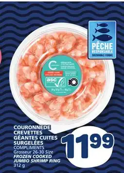 Marché Bonichoix COMPLIMENTS Grosseur 26-30 FROZEN COOKED JUMBO SHRIMP RING offer