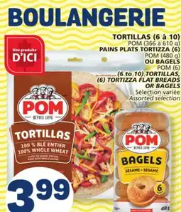 Marché Bonichoix TORTIZZA FLAT BREADS OR BAGELS OR BAGELS offer