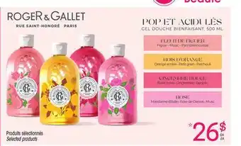 Uniprix ROGER & GALLET Produits sélectionnés/Selected products offer
