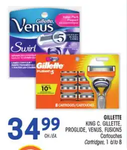 Uniprix GILLETTE KING C. GILLETTE, PROGLIDE, VENUS, FUSION5 Cartouches / Cartridges offer