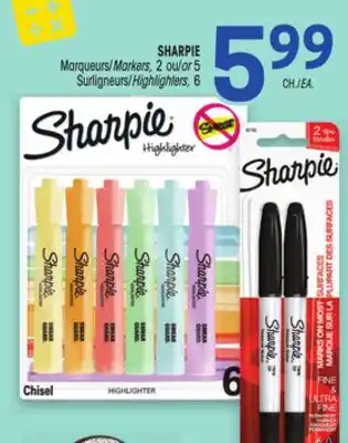 Uniprix SHARPIE Marqueurs/Markers, 2 ou/or 5 Surligneurs/Highlighters, 6 offer