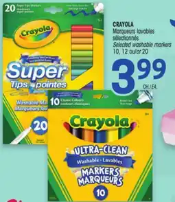 Uniprix CRAYOLA Marqueurs lavables sélectionnés/Selected washable markers offer