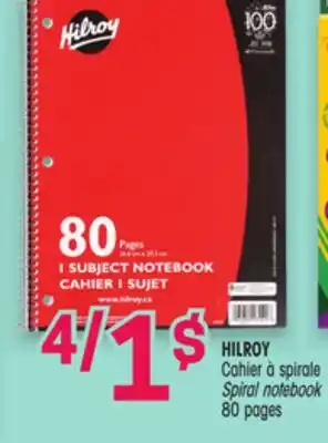 Uniprix HILROY Cahier à spirale/Spiral notebook offer