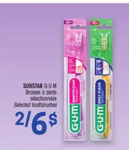 Uniprix SUNSTAR G·U·M Brosses à dents sélectionnées / Selected toothbrushes offer
