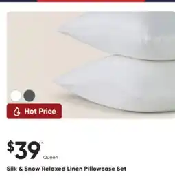 Dormez Vous Silk & Snow Relaxed Linen Pillowcase Set offer