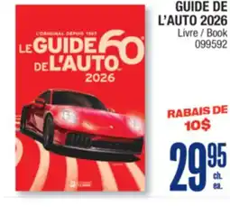 Jean Coutu GUIDE DE L'AUTO 2026 Book offer