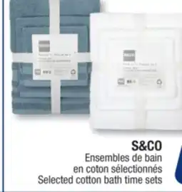 Jean Coutu S&CO Selected cotton bath time sets offer