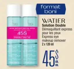 Jean Coutu WATIER Solution Double Express eye makeup remover offer