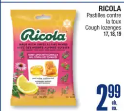 Jean Coutu RICOLA Cough lozenges offer