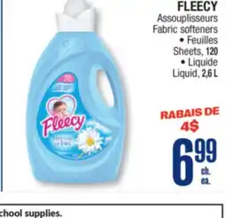 Jean Coutu FLEECY Fabric softeners offer