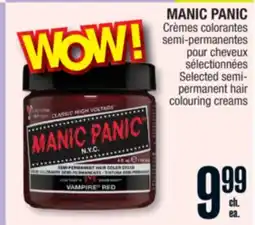 Jean Coutu MANIC PANIC Selected semi-permanent hair colouring creams offer
