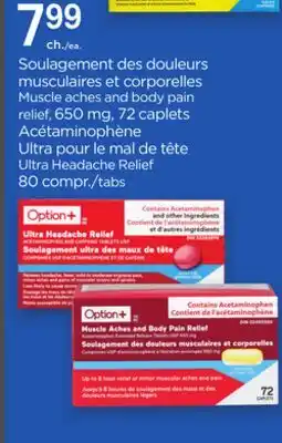 Proxim Option+ Muscle aches and body pain relief offer