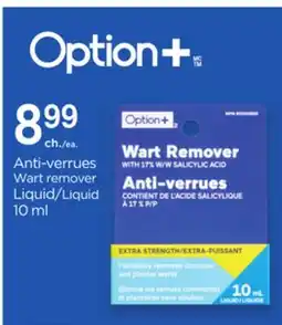 Proxim Option+ Anti-verrues Wart remover Liquid offer
